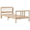 vidaXL Bedframe met hoofdbord massief grenenhout 75x190 cm