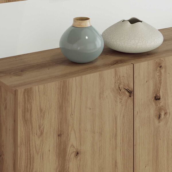 vidaXL TV-wandmeubel Wandgemonteerd 5 pcs Artisan Eiken Bewerkt hout