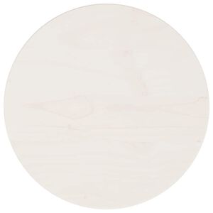 vidaXL Tafelblad rond &Oslash;30x3 cm massief grenenhout wit