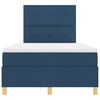 vidaXL LED Box Spring Bed met matras Blauw 120 x 190 cm Stof
