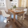 vidaXL Eetkamerstoelen draaibaar 2 st kunstleer wit