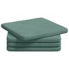 vidaXL Zitkussens 4 st Fluweel Zeegroen 40 x 40 x 3 cm