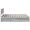 vidaXL Bedframe Grijs Sonoma 180 x 200 cm Massief grenenhout
