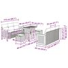 vidaXL Tuin Sofa Set 9 pcs Beige poly rattan