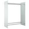 vidaXL Haardhoutrek 80x35x100 cm gehard glas wit