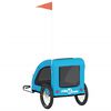vidaXL Hondenfietstrailer oxford stof en ijzer blauw
