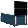 vidaXL Boxspring met matras fluweel donkerblauw 90x190 cm