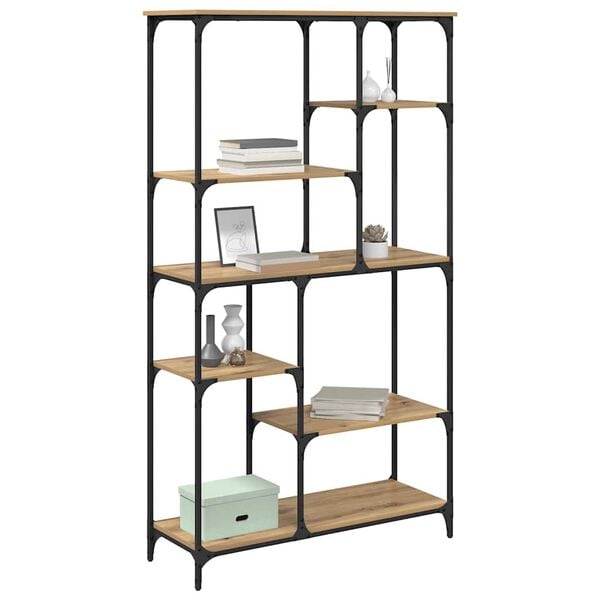 vidaXL Boekenkast Artisan Eiken 99 x 35,5 x 176 cm Bewerkt hout