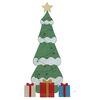 vidaXL Verlichte Kerstboom met 3 Cadeau Dozen 2D Warm Wit 180 cm