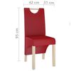 vidaXL Eetkamerstoelen 4 st kunstleer wijnrood