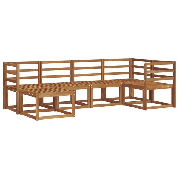 vidaXL Buiten bankenset met kussen 6 pcs Natuurlijk en Cr&egrave;me