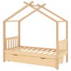 vidaXL Kinderbedframe met lade massief grenenhout 80x160 cm