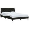 vidaXL Bedframe zonder matras stof zwart 140x190 cm