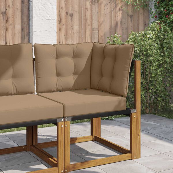 vidaXL Buiten bankkussen 3 pcs Taupe Polyester