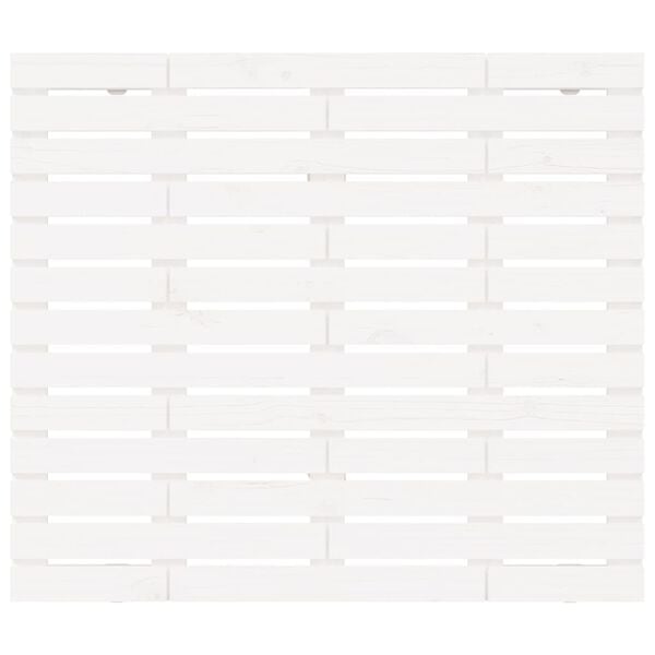 vidaXL Hoofdbord wandmontage 126x3x91,5 cm massief grenenhout wit