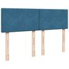 vidaXL Boxspring met matras fluweel blauw 140x190 cm
