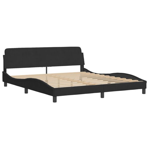 vidaXL Bedframe zonder matras 180x200 cm fluweel zwart