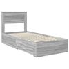 vidaXL Bedframe met hoofdeinde Grijs Sonoma 90 x 200 cm Bewerkt hout