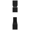 vidaXL Tv-meubelset Wandgemonteerd 8 pcs Zwart Eiken Bewerkt hout