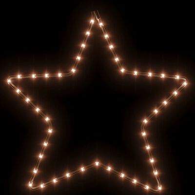 vidaXL Kerstfiguren sterren met 48 LED's 3 st 56 cm warmwit