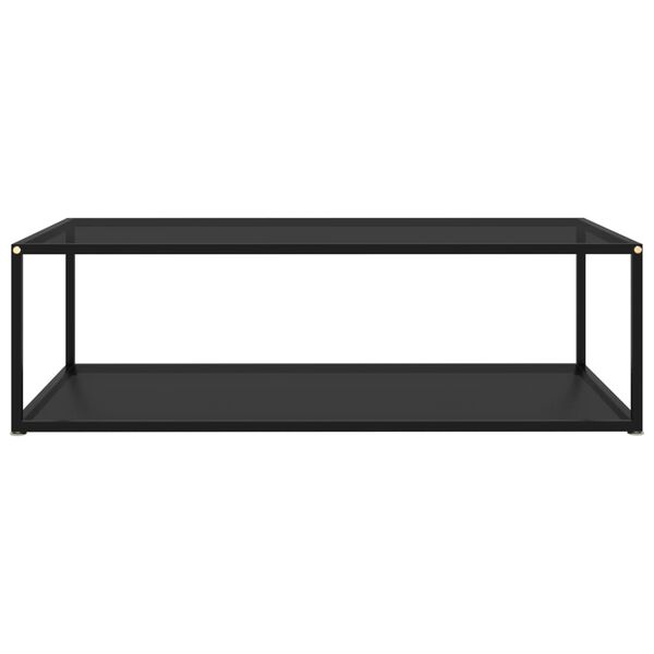 vidaXL Salontafel 120x60x35 cm gehard glas zwart