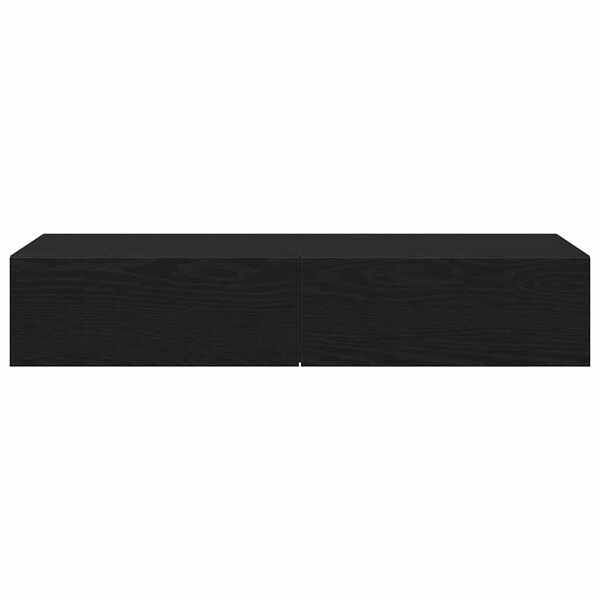 vidaXL Wandschap met lades 100x36x19 cm bewerkt hout zwart