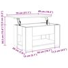 vidaXL Salontafel 79x49x41 cm bewerkt hout betongrijs