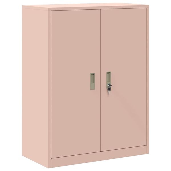 vidaXL Opbergkast Roze 80 x 40 x 105 cm Staal