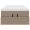 vidaXL Ottoman bed met matras 80x200 cm kunstleer cappuccinokleurig