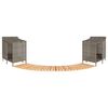 vidaXL Hottub-ombouw poly rattan massief acaciahout grijs