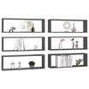 vidaXL Wandschappen kubus 6 st 80x15x26,5 cm bewerkt hout grijs