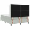 vidaXL Boxspringbed met hoofdeinde Lichtgrijs 140 x 190 cm Fluweel