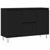 vidaXL Dressoir 101,5x35x70 cm bewerkt hout zwart