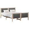 vidaXL Bedframe Bruin en donkergrijs 140 x 200 cm Massief grenenhout
