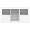 vidaXL Dressoir met LED-verlichting 123x37x67 cm wit