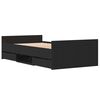 vidaXL Bedframe met lade Zwart Eiken 193 x 93 x 50 cm Bewerkt hout