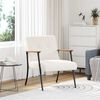 vidaXL Fauteuil Cr&egrave;me 59 x 75 x 78 cm Krullend Wol-achtig Stof