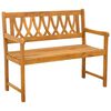 vidaXL Tuinbank Naturel 110 x 55,5 x 90 cm Massief Acaciahout