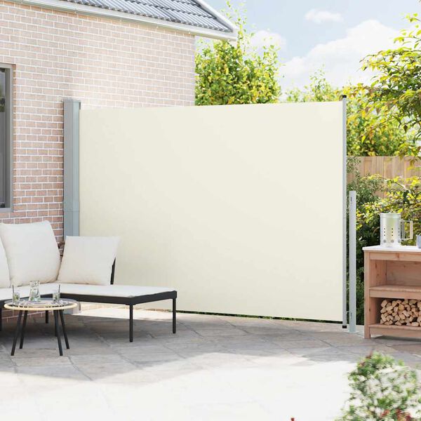 vidaXL Tuinscherm uittrekbaar 200x300 cm cr&egrave;me