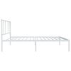 vidaXL Bedframe met hoofdbord metaal wit 90x200 cm