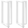 vidaXL Bartafelpoten 2 st T-vormig 60x35x(100-101) cm staal wit