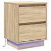 vidaXL Nachtkastje 2 pcs Sonoma Eiken 39 x 34,5 x 50 cm Bewerkt hout