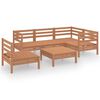vidaXL 6-delige Loungeset massief grenenhout honingbruin