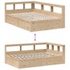 vidaXL Bed met boekenkast zonder matras massief grenenhout 140x190 cm