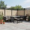 vidaXL 9-delige Loungeset met kussens poly rattan antraciet