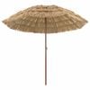 vidaXL Strandparasol 255 x 255 x 255 cm Polyester en staal Naturel