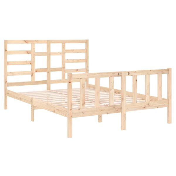 vidaXL Bedframe massief hout 140x190 cm