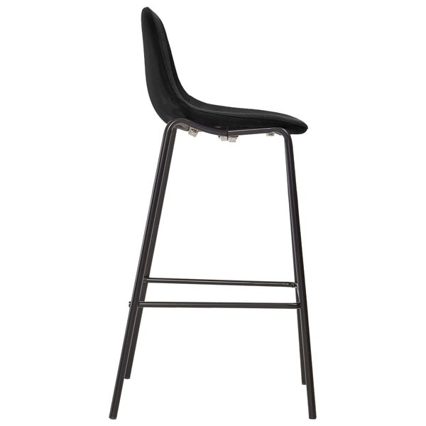 vidaXL Barstoelen 2 st stof zwart