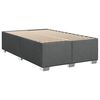 vidaXL Boxspring met matras stof donkergrijs 120x200 cm
