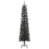 vidaXL Kunstkerstboom met standaard smal 210 cm PVC groen